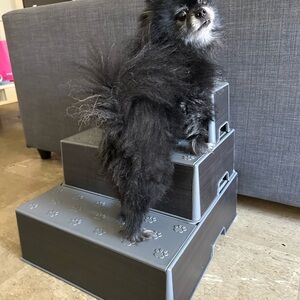 Gray Magnetic Pet Steps for Cats and Small Dogs